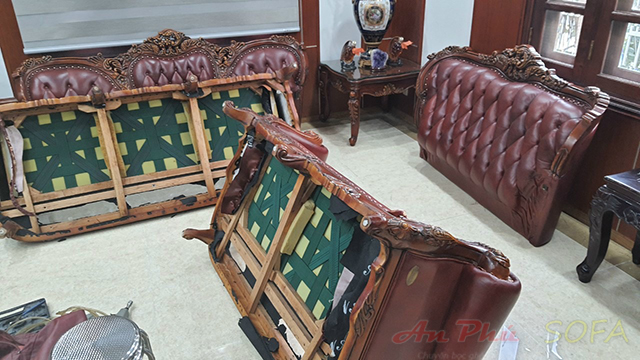 Bọc đệm ghế sofa gỗ 6