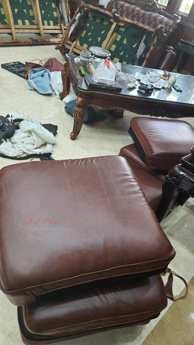 làm nệm ghế sofa gỗ