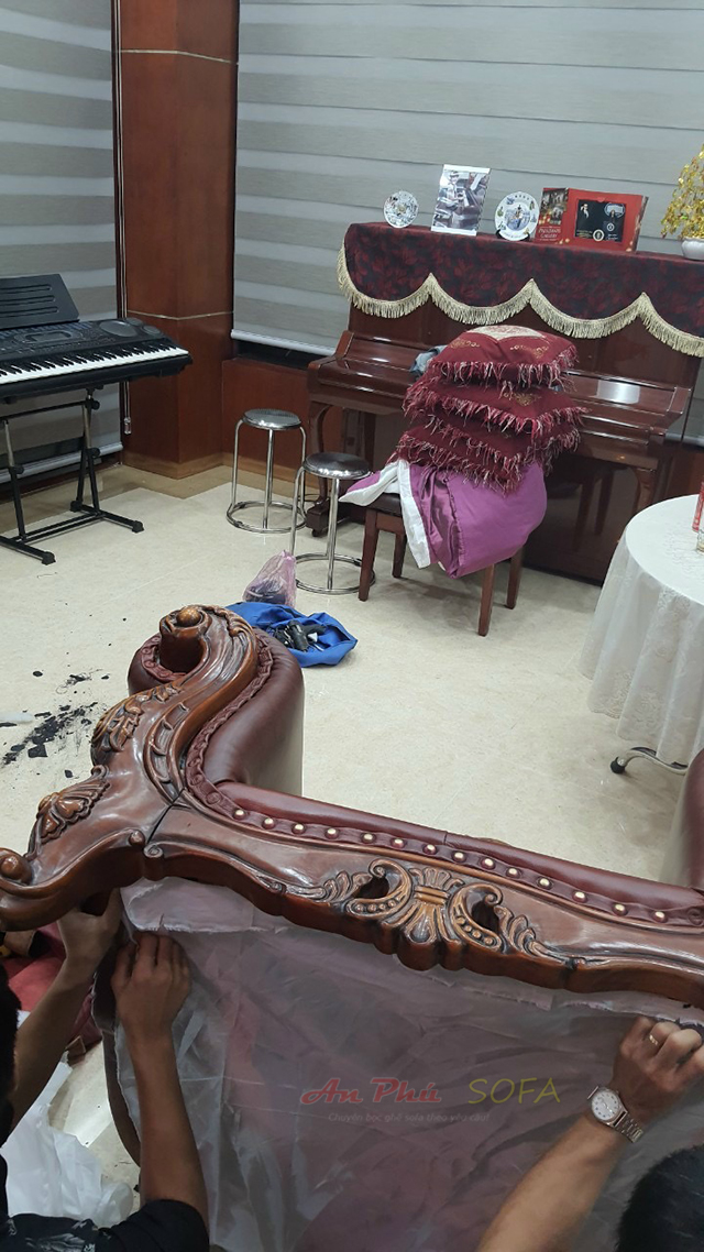 Bọc đệm ghế sofa gỗ 3