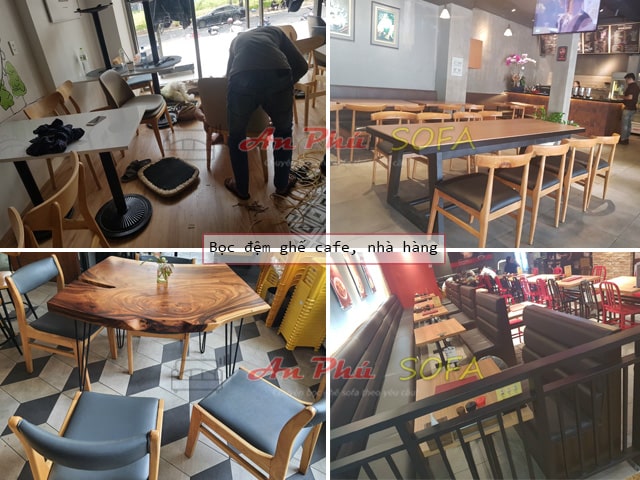 bọc đệm ghế cafe